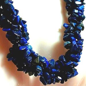 Lapis Lush Chip SS Statement Necklace